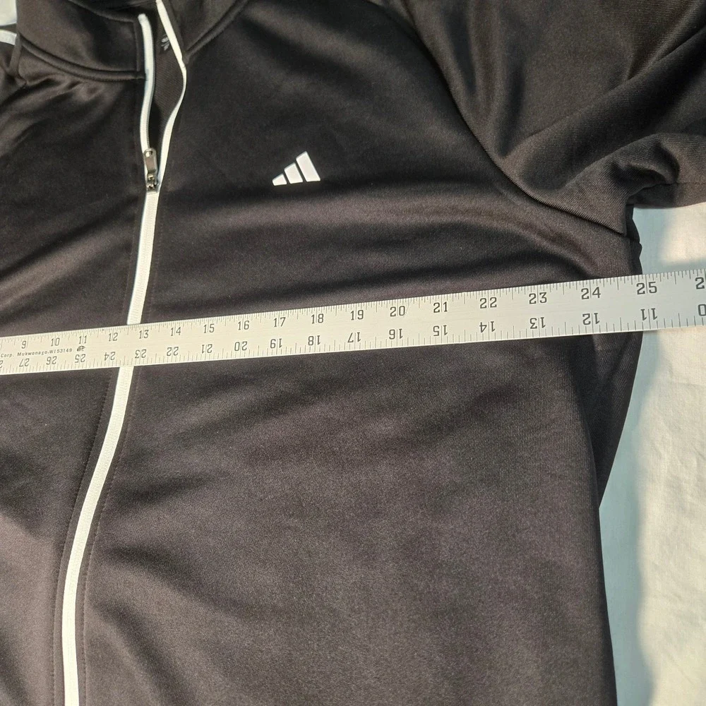 Adidas Mens French Terry Full Zip Track Jacket Black White ADVF20R787 XL NWT